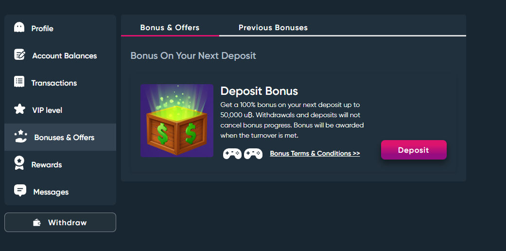 Betplay welcome bonus page